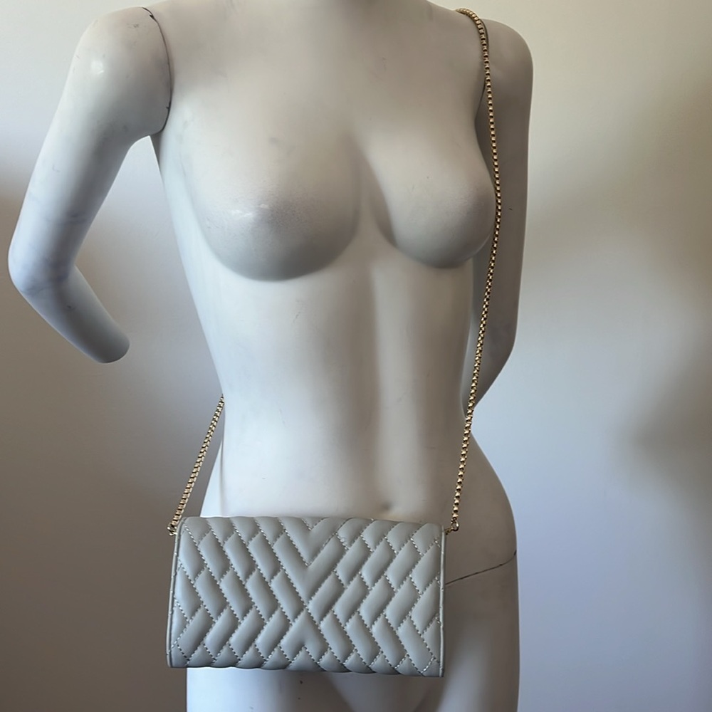 Zara Silver Gold Robe Chain Quilted
Crossbody Bag - Picture 5 of 10